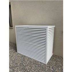 Habillage groupe extérieur cache-clim Aluminium Blanc Taille XL