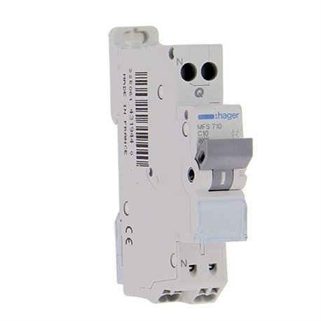Disjoncteur 1P+N 3kA C-10A connexion SanVis 1 Module MFS710