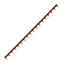 Barre de pontage 1P 63 A languette 10 mm2 marron 18M