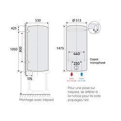 Chauffe-eau électrique Aquéo Mural 200L