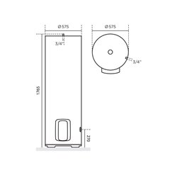 Chauffe-eau électrique Duralis connect Stable Vertical 300 Litres