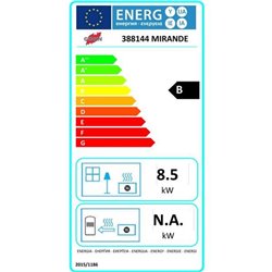 Poêle à bois Mirande 388144ANTH 8,5 kWatts Noir