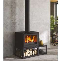 Poêle à bois Tobias 411108KANTH 7,8 kWatts Noir