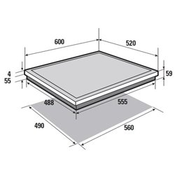 Table de cuisson SPI4360X induction commandes sensitives