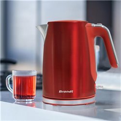 Bouilloire 1,7l rouge inox, Bouilloire