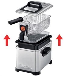 Friteuse 1.3 kg semi-pro Filtra Pro 4 L FR519170 3000 Watts inox et noir