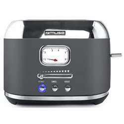 Grille-pain MS120DG multi-fente gris et inox