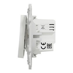 Bouton poussoir Wiser Odace S520530W 10 A zigbee blanc