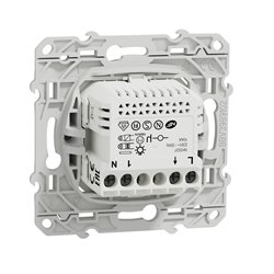 Bouton poussoir Wiser Odace S530530W 10 A zigbee alu