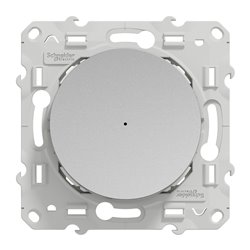 Bouton poussoir Wiser Odace S530530W 10 A zigbee alu