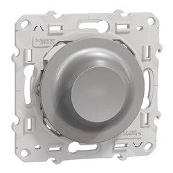 Variateur rotatif LED Wiser Odace S530513W 2 fils zigbee alu