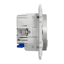 Prise 2P+T connectée Wiser Odace S530559 16 A zigbee alu