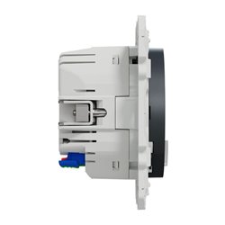 Prise 2P+T connectée Wiser Odace S540559 16 A zigbee anthracite