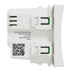 Bouton poussoir Wiser Unica NU353718W 10 A zigbee blanc mécanisme seul