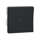 Bouton poussoir Wiser Unica NU353754W 10 A zigbee anthracite mécanisme seul