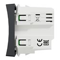 Bouton poussoir Wiser Unica NU353754W 10 A zigbee anthracite mécanisme seul
