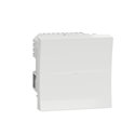 Variateur poussoir Wiser Unica NU351518W 2 fils zigbee blanc mécanisme seul