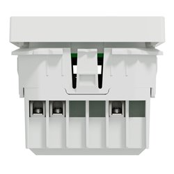 Variateur poussoir Wiser Unica NU351518W 2 fils zigbee blanc mécanisme seul