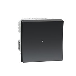 Variateur poussoir Wiser Unica NU351554W 2 fils zigbee anthracite mécanisme seul