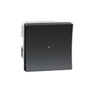 Variateur poussoir Wiser Unica NU351554W 2 fils zigbee anthracite mécanisme seul