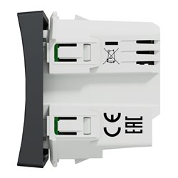 Variateur poussoir Wiser Unica NU351554W 2 fils zigbee anthracite mécanisme seul