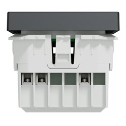 Variateur poussoir Wiser Unica NU351554W 2 fils zigbee anthracite mécanisme seul