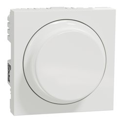 Variateur rotatif Wiser Unica NU351618W 2 fils zigbee blanc mécanisme seul