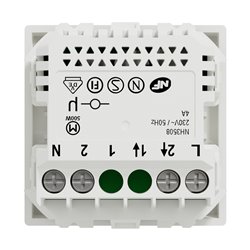 Interrupteur volet-roulant Wiser Unica NU350818W 4 A zigbee blanc mécanisme seul