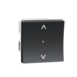 Interrupteur volet-roulant Wiser Unica NU350854W 4 A zigbee anthracite mécanisme seul