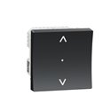 Interrupteur volet-roulant Wiser Unica NU350854W 4 A zigbee anthracite mécanisme seul