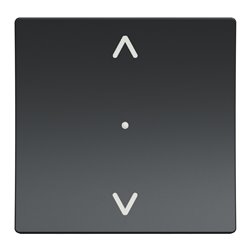 Interrupteur volet-roulant Wiser Unica NU350854W 4 A zigbee anthracite mécanisme seul