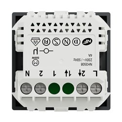 Interrupteur volet-roulant Wiser Unica NU350854W 4 A zigbee anthracite mécanisme seul