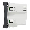 Interrupteur volet-roulant Wiser Unica NU350854W 4 A zigbee anthracite mécanisme seul