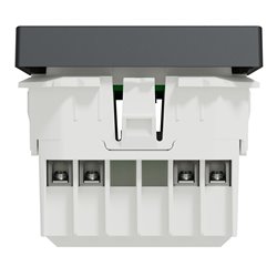 Interrupteur volet-roulant Wiser Unica NU350854W 4 A zigbee anthracite mécanisme seul