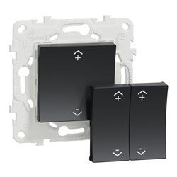 Interrupteur centralisé sans fil Wiser Unica NU557154W 2 ou 4 BP anthracite