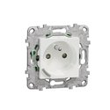 Prise 2P+T connectée Wiser Unica NU555918 16 A zigbee blanc