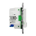 Prise 2P+T connectée Wiser Unica NU555918 16 A zigbee blanc