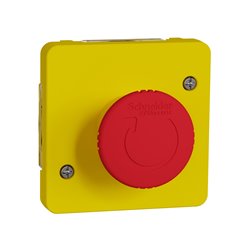 Arrêt d'urgence 1/4 tour Mureva Styl MUR35053 jaune composable