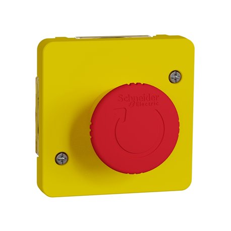 Arrêt d'urgence 1/4 tour Mureva Styl MUR35053 jaune composable