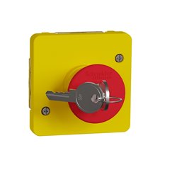 Arrêt d'urgence à clé Mureva Styl MUR35052 jaune composable