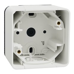 Boîte 1 poste saillie Mureva Styl MUR39911 blanc 