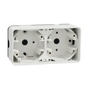 Boîte 2 postes horizontale saillie Mureva Styl MUR39914 blanc 