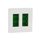 Boîte de concentration encastrée complète Unica NU172418 Blanc 2 colonnes de 4 modules