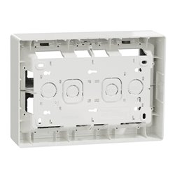 Boîte de concentration saillie complète Unica NU121020 Blanc antibactérien 2 rangs de 10 modules
