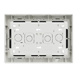 Boîte de concentration saillie complète Unica NU121020 Blanc antibactérien 2 rangs de 10 modules