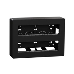 Boîte de concentration saillie complète Unica NU121854 Anthracite 2 rangs de 8 modules