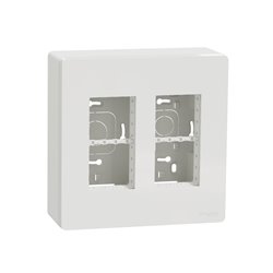 Boîte de concentration saillie complète Unica NU122418 Blanc 2 colonnes de 4 modules