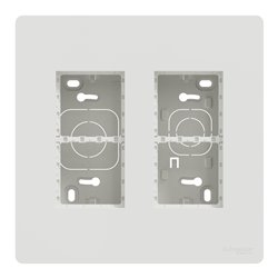 Boîte de concentration saillie complète Unica NU122418 Blanc 2 colonnes de 4 modules