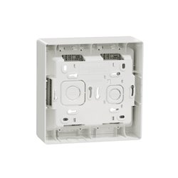 Boîte de concentration saillie complète Unica NU122420 Blanc antibactérien 2 colonnes de 4 modules