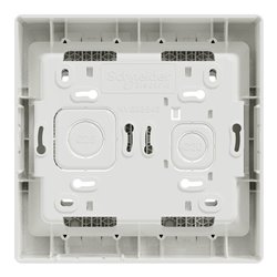 Boîte de concentration saillie complète Unica NU122420 Blanc antibactérien 2 colonnes de 4 modules